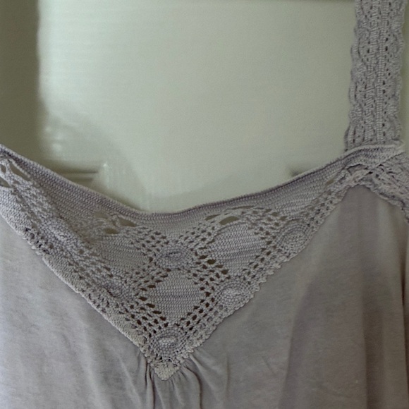 $2! 5 for $10 🔥Express Lace Crochet-Trim Camisole in Pale Lavender - Picture 5 of 8